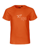 Kinder T-Shirt Papierflieger (white/orange)
