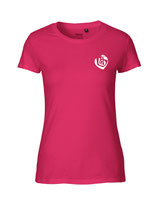 Damen T-Shirt Herzseelenbohrer (white/pink)