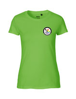 Damen T-Shirt Kein Seelenbohrer für Nazis (lime)