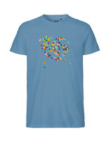 Herren T-Shirt Konfettiseelenbohrer (dusty indigo)
