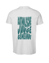 Herren T-Shirt Bubbleschrift (white/aqua green)