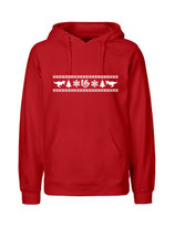 Mens Hoodie Ugly Christmas (white/red)