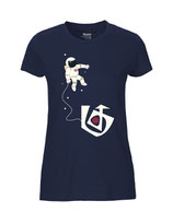 Damen T-Shirt Astronautin (navy)