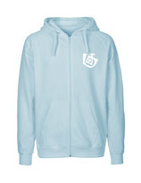 Mens Zip Hoodie Seelenbohrer (white/light blue)