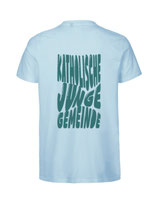 Herren T-Shirt Bubbleschrift (light blue/aqua green)