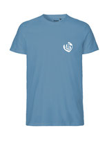 Herren T-Shirt Herzseelenbohrer (white/dusty indigo)