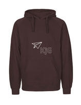 Mens Hoodie Papierflieger (white/brown)