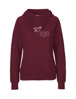 Ladies Hoodie Papierflieger (white/bordeaux)