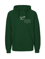 Mens Hoodie Papierflieger (white/bottle green)
