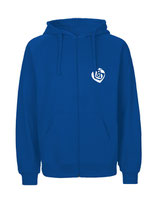 Mens Zip Hoodie Herzseelenbohrer (white/royal)