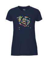 Damen T-Shirt Konfettiseelenbohrer (navy)
