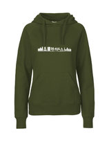 Ladies Hoodie Skyline (white/military)