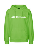 Mens Hoodie Skyline (white/lime)