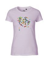 Damen T-Shirt Konfettiseelenbohrer (dusty purple)