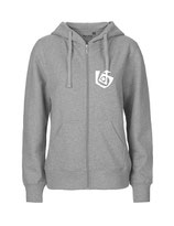 Ladies Zip Hoodie Seelenbohrer (white/grey)