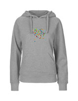 Ladies Hoodie Konfettiseelenbohrer (grey)