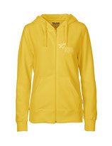 Ladies Zip Hoodie Papierflieger (white/yellow)