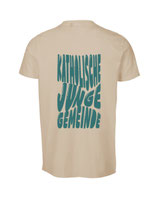 Herren T-Shirt Bubbleschrift (sand/aqua green)
