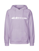 Mens Hoodie Skyline (white/dusty purple)