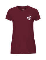 Damen T-Shirt Herzseelenbohrer (white/bordeaux)