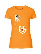 Damen T-Shirt  Astronautin (okay orange)