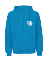 Mens Zip Hoodie Seelenbohrer (white/saphire)