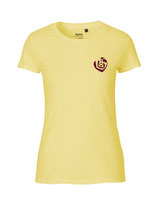 Damen T-Shirt Herzseelenbohrer (bordeaux/dusty yellow)