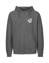Mens Zip Hoodie Herzseelenbohrer (white/dark heather)