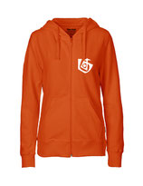 Ladies Zip Hoodie Seelenbohrer (white/orange)