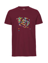 Herren T-Shirt Konfettiseelenbohrer (bordeaux)