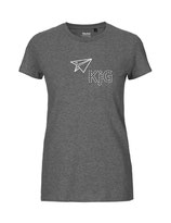 Damen T-Shirt Papierflieger (white/dark heather)
