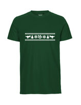 Mens T-Shirt Ugly Christmas (white/bottle green)