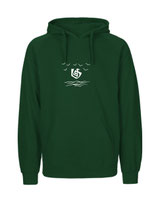 Mens Hoodie Über dem Meer (bottle green)