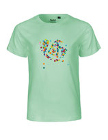 Kinder T-Shirt Konfettiseelenbohrer (dusty mint)