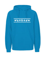 Mens Hoodie Ugly Christmas (white/saphire)