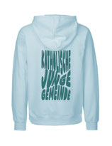 Mens Hoodie Bubble Schrift (light blue/aqua green)