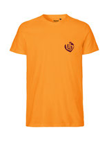 Herren T-Shirt Herzseelenbohrer (bordeaux/okay orange)