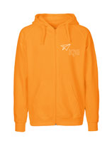 Mens Zip Hoodie Papierflieger (white/okay orange)