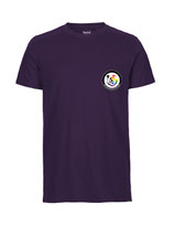 Herren T-Shirt Kein Seelenbohrer für Nazis (purple)