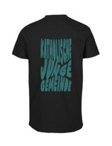 Herren T-Shirt Bubbleschrift (black/aqua green)