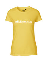 Damen T-Shirt Skyline (white/yellow)
