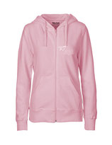 Ladies Zip Hoodie Papierflieger (white/light pink)