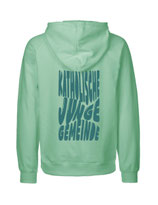 Mens Hoodie Bubble Schrift (dusty mint/aqua green)