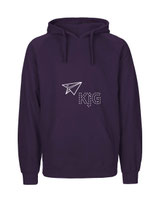 Mens Hoodie Papierflieger (white/purple)