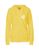 Ladies Zip Hoodie Herzseelenbohrer (white/dusty yellow)