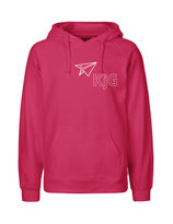 Mens Hoodie Papierflieger (white/pink)