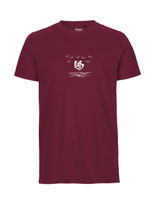 Herren T-Shirt Über dem Meer (bordeaux)