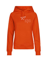 Ladies Hoodie Papierflieger (white/orange)