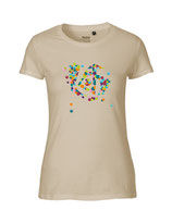 Damen T-Shirt Konfettiseelenbohrer (sand)