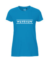 Ladies T-Shirt Ugly Christmas (white/saphire)